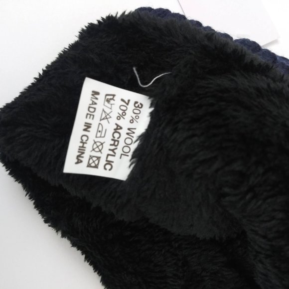 Moonkitty Womens Ribbed Knit Cap/Beanie- Fur Lined - Picture 3 of 5